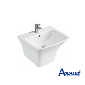 LAVABO TREO VUÔNG LIỀN CHÂN AQKTLB17