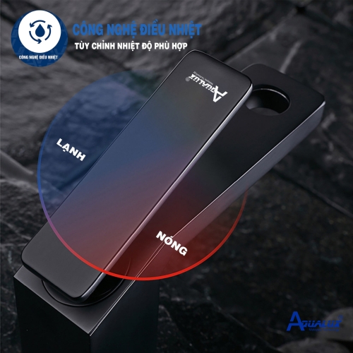 VÒI LAVABO NÓNG LẠNH THIÊN NGA ĐEN AQHT001LTND