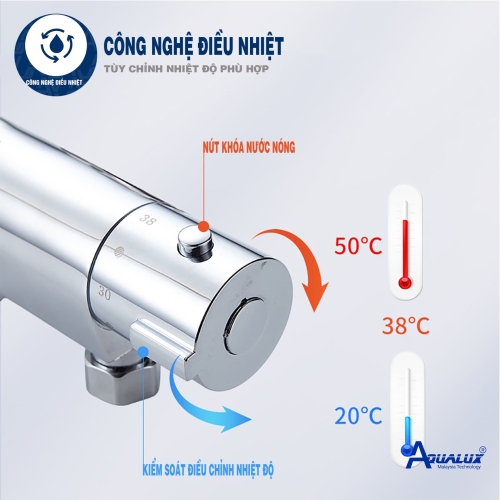 SEN CÂY TẮM NÓNG LẠNH PHÍM ĐÀN AQHT9001