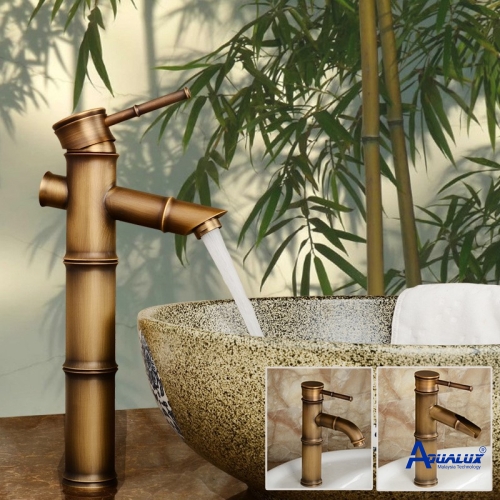 VÒI LAVABO NÓNG LẠNH TRÚC GIẢ CỔ AQHT044TGC