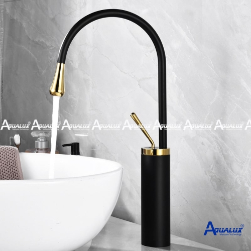 VÒI LAVABO NÓNG LẠNH THIÊN NGA ĐEN AQHT001LTND