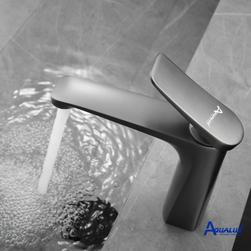 VÒI LAVABO NÓNG LẠNH TAY XÉO XÁM AQHTXTX